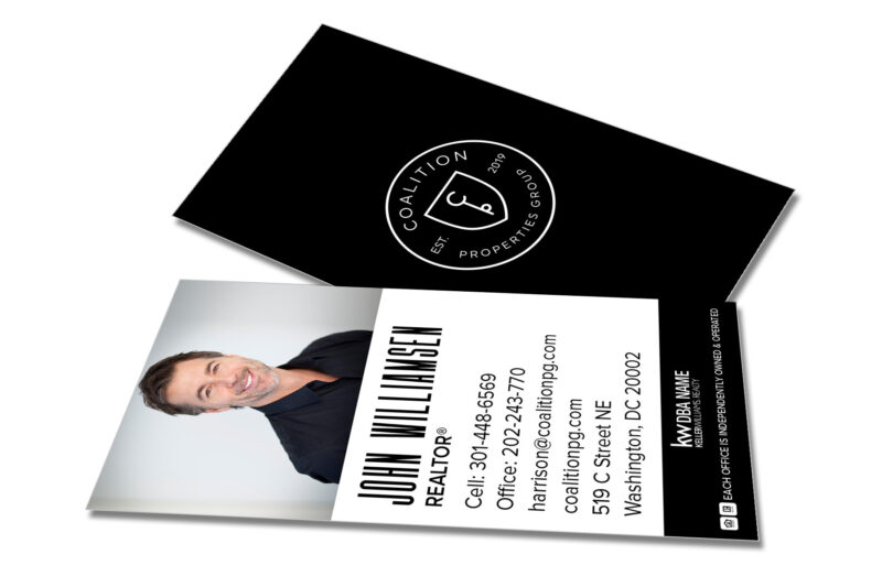 Coalition | Vertical Black Business Card