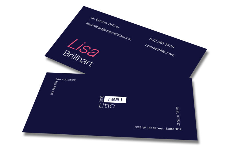 One Real Title | Business Cards